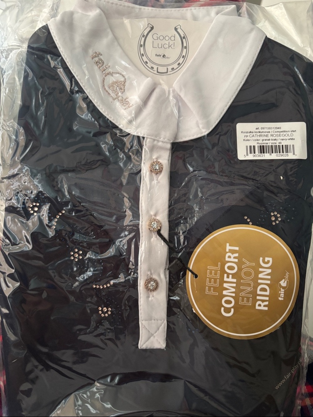 FairPlay navy with rose gold show shirt
